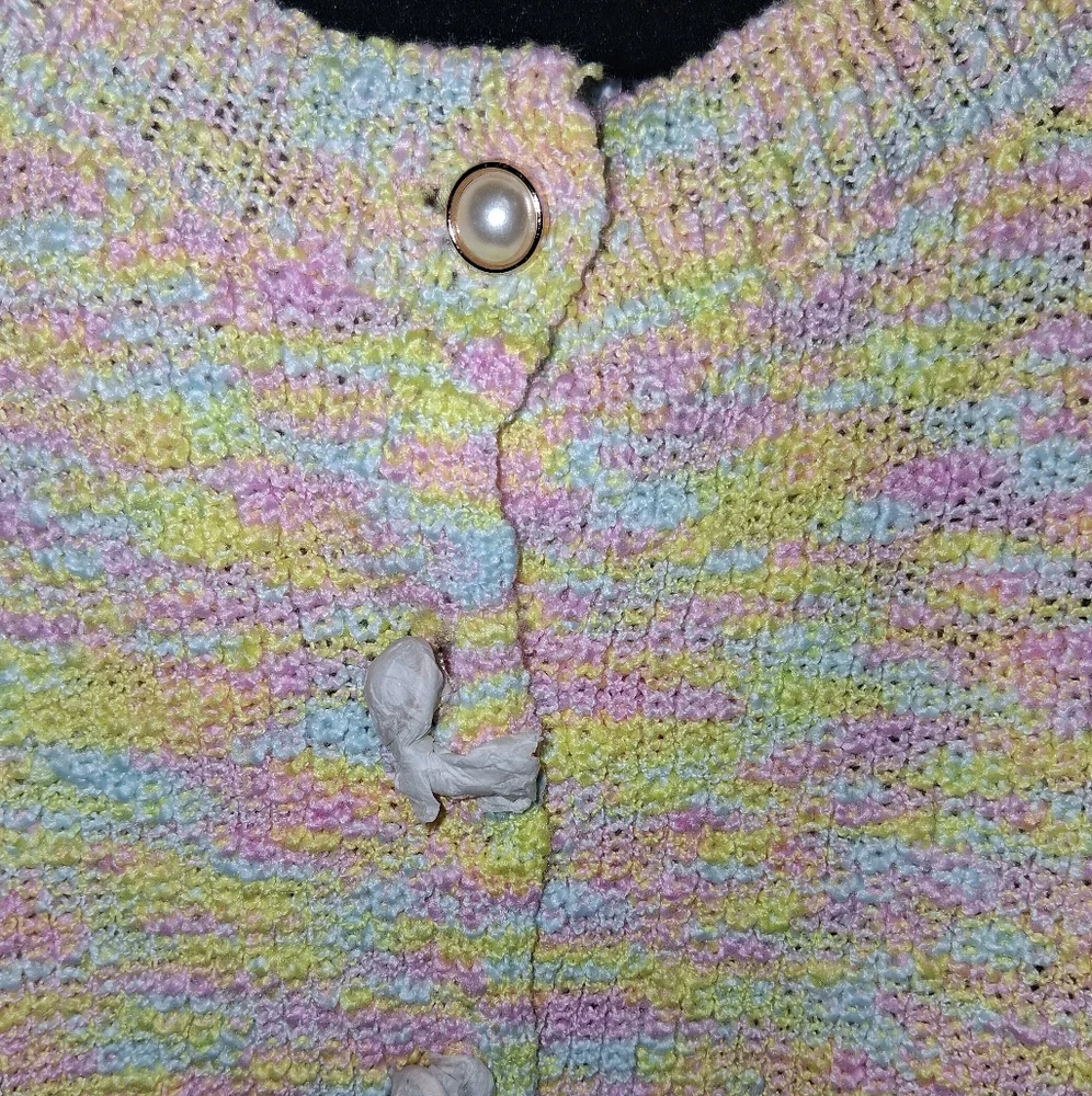 Akira Yellow Cropped Cardigan Sweater - Picture 8 of 9